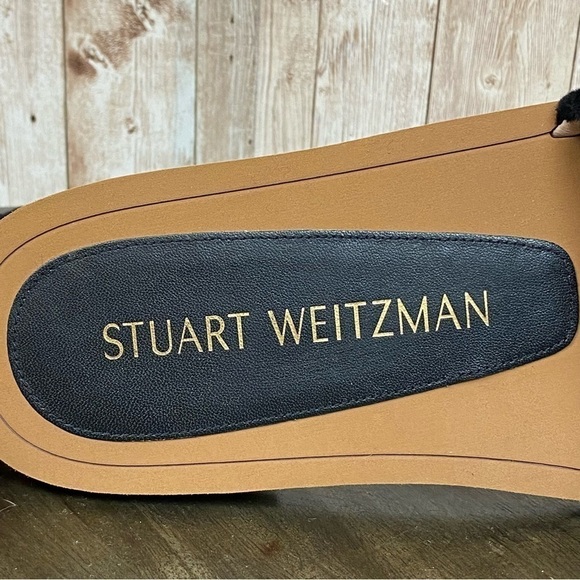 Stuart Weiztman Cammy Shearling Strap Slide Sandal Size 9.5 Women - Picture 11 of 12
